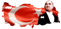 Türkiye hatırası — Gazi Mustafa Kemal Atatürk ve Türk bayrağı